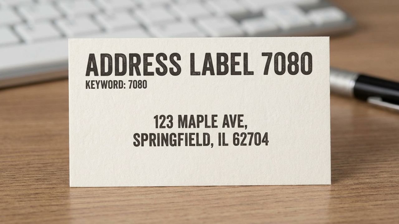 Address Label 7080: A Complete Guide to Efficient Mailing and Organization